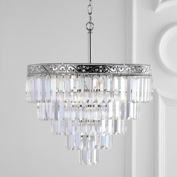 Wyatt 12" Crystal LED Chandelier - JONATHAN Y